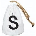 Grand Sac Dollars Moneybag 29x20 cm, blanc