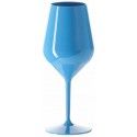 SANTEX 55000-8, BOITE de 6 Verres Wine Cocktail à pied 47cl incassables, Bleus