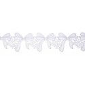 SANTEX 6361-1-45, RUBAN motifs noeud dentelle 45 mm, Blanc