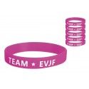 P'TIT Clown re66605 - Lot de 6 bracelets Team EVJF, roses