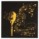Sachet de 20 petites SERVIETTES Disque d'Or 25x25cm