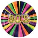 Paquet de 10 Assiettes 80's eighties années 80