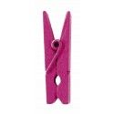 Sachet de 24 MINI-Pinces en bois, Fuchsia