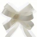 SANTEX 70178-25 - Sachet de 5 noeuds automatiques tulle ivoire