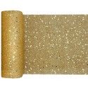 SANTEX 7036-3-20, Ruban de table Paillettes 18cm x 5m, Or