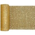 SANTEX 7036-3-20, Ruban de table Paillettes 18cm x 5m, Or