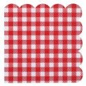 Sachet de 20 Serviettes A LA CAMPAGNE vichy 33x33cm, Rouge