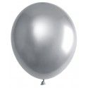 Sachet de 6 Ballons métallisés latex 30cm, Argent