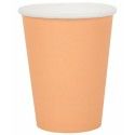 Lot de 10 Gobelets carton 25cl unis, Corail