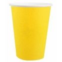 Lot de 10 Gobelets carton 25cl unis, Jaune