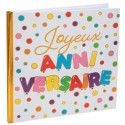 SANTEX 7511-99, Livre d'Or Anniversaire ballon métallisé multicolore