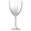 20 Grands verres à Eau, pied Blanc PERLÉ