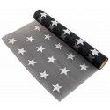 Chaks 76203-801, Chemin de table NOIR Etoiles Shiny, Argent 