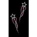 Chaks 76204-111, Chemin de table NOIR Etoiles Filantes Argent-Fuchsia 