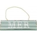 Chaks 80104, Pancarte bois Mer à suspendre bleu/blanc en bois 15cm