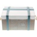 Chaks 80143, Set de 3 Coffres marins bois blanchi/ciel, tailles assorties 30cm/22cm/15cm 