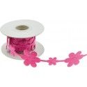 Chaks 80250-05, Ruban feutrine Fleur de 2 m x 3.5cm, Fuchsia 