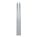 Chaks 80294-80, Set de 2 bougies Flambeau 30cm, métal Argent