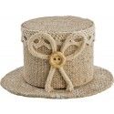 Chaks 80301, Set de 4 Contenants lin Chapeau 6,5cm