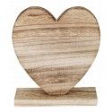 Chaks 80390, Coeur en bois naturel sur pied 20,5cm