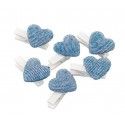 Chaks 80422, Set de 6 Pinces Coeurs 2,6cm, Jean