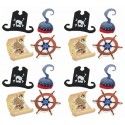 Chaks 81009, Sachet de 16 confettis de table Pirate (avec gouvernail...)