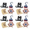 Chaks 81009, Sachet de 16 confettis de table Pirate (avec gouvernail...)