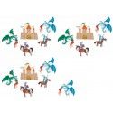 Chaks 81015, Sachet de 16 confettis de table Chevaliers 