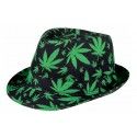 Chapeau Borsalino tissu marijuana