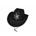 Party Pro 84300491, Chapeau shérif luxe noir