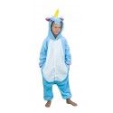 Party Pro 862300S, Déguisement Kigurumi licorne bleue enfant 7/9 ans