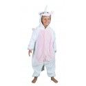 Party Pro 862301S, Déguisement Kigurumi licorne blanche/rose enfant 7/9 ans