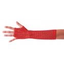 Party Pro 86502905, Gants mitaines longues fluo, Rouge