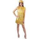 ROBE disco OR (avec casquette), adulte