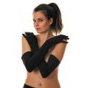 Party Pro 86527, Gants longs 56 cm noirs, adulte