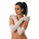 Party Pro 86528, Gants longs 56 cm blancs, adulte