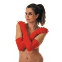 Party Pro 86529, Gants longs 56 cm rouges, adulte