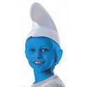 Party Pro 865526S, Bonnet de lutin bleu ENFANT, Blanc