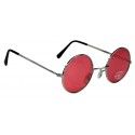 Petites Lunettes Beatnik rondes, Rouge