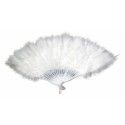 Party Pro 87302206, Eventail en plumes, blanc