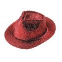 Party Pro 87319205, Chapeau borsalino PAILLETTES rouge