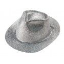 Party Pro 87319211, Chapeau borsalino PAILLETTES argent