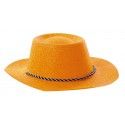Party Pro 87321206, Chapeau cowboy paillette orange