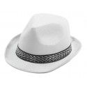 Party Pro 87335, Chapeau borsalino polyester SOUPLE, Blanc