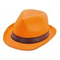 Party Pro 87338, Chapeau borsalino polyester SOUPLE, Orange