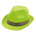 Party Pro 87340, Chapeau borsalino polyester SOUPLE, Vert