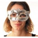 Party Pro 87377, Masque carnaval argent métallisé