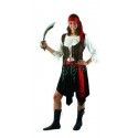 P'TIT Clown re89236 - Costume adulte luxe pirate femme jupe, taille L/XL