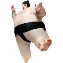 P'TIT Clown re90413 - Costume adulte gonflable de Sumo avec coiffe