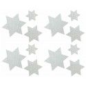 Chaks 90644, Sachet 12 ETOILES paillettes Argent en tailles assorties